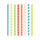 Világító LED-es party pohár - papír szívószállal  - izzókörte, átlátszó - 400 ml