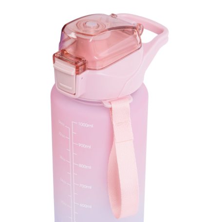 Sport kulacs - 1L - opálos - rózsaszín-kék színátmenetes