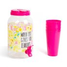 Italadagoló csappal, műanyag pohárszettel