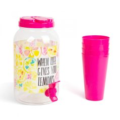 Italadagoló csappal, műanyag pohárszettel