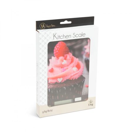 Konyhai mérleg - muffin rózsaszín