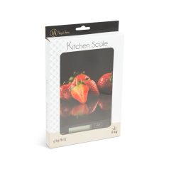 Konyhai mérleg - eper, fekete