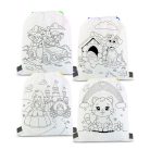 Színezhető tornazsák - 4 filccel - 33 x 27 cm - 4 féle