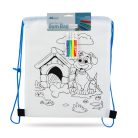 Színezhető tornazsák - 4 filccel - 33 x 27 cm - 4 féle