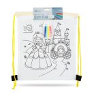 Színezhető tornazsák - 4 filccel - 33 x 27 cm - 4 féle