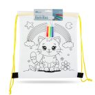 Színezhető tornazsák - 4 filccel - 33 x 27 cm - 4 féle