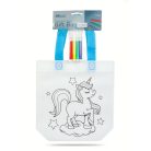 Színezhető ajándéktáska - 4 filccel - 24 x 22 cm - 2 féle