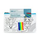 Színezhető tolltartó - 4 filccel - 21 x 12 cm - 3 féle