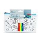 Színezhető tolltartó - 4 filccel - 21 x 12 cm - 3 féle