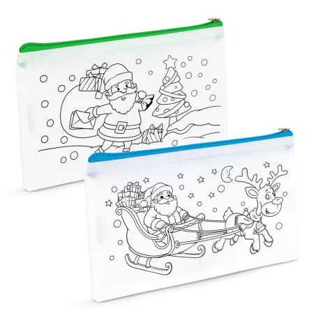 Színezhető tolltartó - 4 filccel - 21 x 12 cm - 2 féle