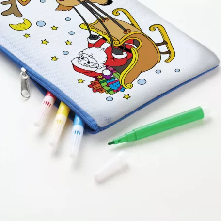 Színezhető tolltartó - 4 filccel - 21 x 12 cm - 2 féle