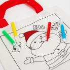 Színezhető ajándéktáska - karácsonyi - 4 filccel