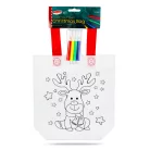 Színezhető táska - karácsonyi - 4 filccel - 24 x 22 cm - 6 féle