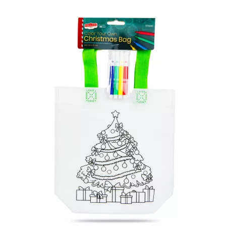 Színezhető táska - karácsonyi - 4 filccel - 24 x 22 cm - 6 féle