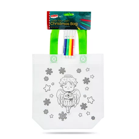 Színezhető táska - karácsonyi - 4 filccel - 24 x 22 cm - 6 féle