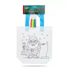 Színezhető táska - karácsonyi - 4 filccel - 24 x 22 cm - 6 féle