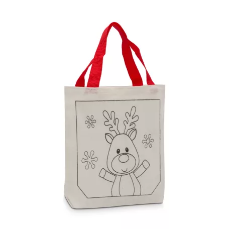 Színezhető ajándéktáska - karácsonyi - 4 filccel