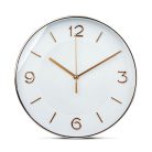 Falióra - 25 cm - műanyag, üveg - 1 x AA - fehér