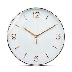 Falióra - 25 cm - műanyag, üveg - 1 x AA - fehér