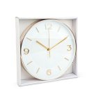 Falióra - 25 cm - műanyag, üveg - 1 x AA - fehér