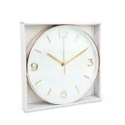 Falióra - 25 cm - műanyag, üveg - 1 x AA - fehér