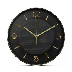 Falióra - 25 cm - műanyag, üveg - 1 x AA - fekete