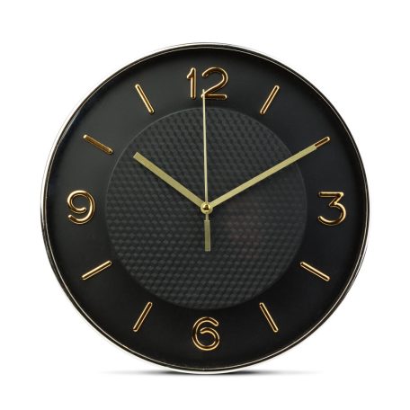 Falióra - 25 cm - műanyag, üveg - 1 x AA - fekete