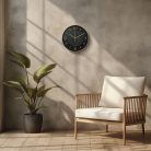 Falióra - 25 cm - műanyag, üveg - 1 x AA - fekete