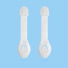 Biztonsági gyerekzár ajtóra - 21 cm - öntapadós - fehér - 2 db / csomag