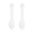 Biztonsági gyerekzár ajtóra - 21 cm - öntapadós - fehér - 2 db / csomag