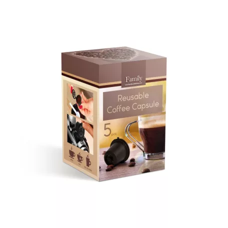 Újratölthető műanyag kávékapszula