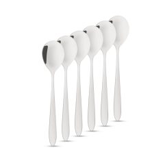   Rozsdamentes acél kávéskanál / desszertes kanál - 137 x 30 mm - 6 db / csomag