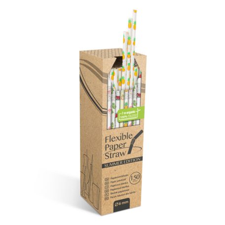 Papír szívószál - nyári