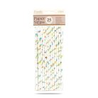 Papír szívószál - virág - 197 x 6 mm - 25 db / csomag