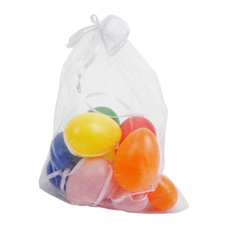 Húsvéti dekoráció - műanyag tojás - 12 db / csomag