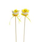 Húsvéti dekoráció - leszúrható tojás csibével - 27 x Ø4,5 cm - 2 db / csomag