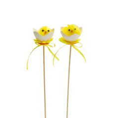   Húsvéti dekoráció - leszúrható tojás csibével - 27 x Ø4,5 cm - 2 db / csomag