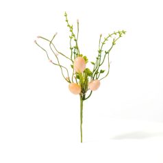 Húsvéti tojásfa ág - rózsaszín - 28 x 16 cm
