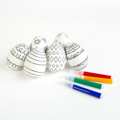 Húsvéti tojásfestő készlet filctollal - 6 db / csomag