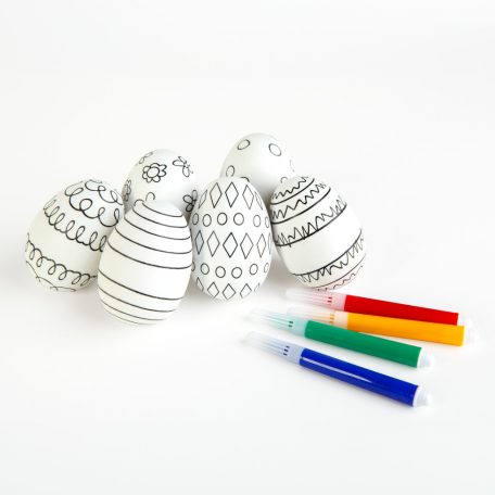 Húsvéti tojásfestő készlet filctollal - 6 db / csomag