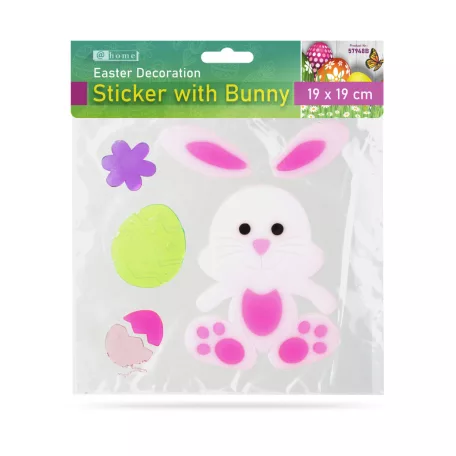 Húsvéti dekoráció - matrica - nyuszi - 19 x 19 cm