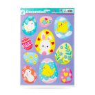 Húsvéti ablak matrica - csillámos tojás - 43 x 30 cm