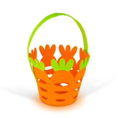   Húsvéti dekoráció - filc kosár - répa forma - 25 x Ø18 cm 