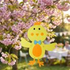 Húsvéti függő dekoráció - csibe, filc 