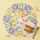 Húsvéti hímzett alátét -  Ø35 cm