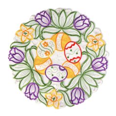 Húsvéti hímzett alátét -  Ø35 cm