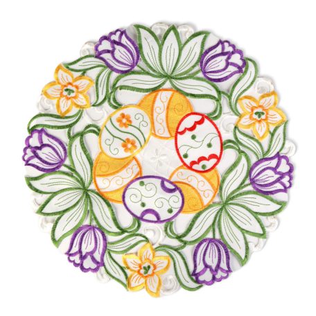 Húsvéti hímzett alátét -  Ø35 cm