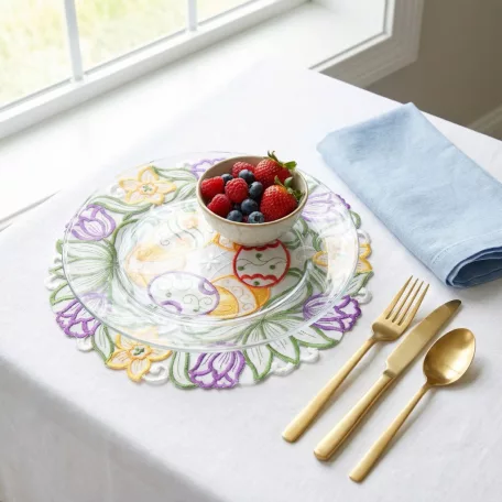 Húsvéti hímzett alátét -  Ø35 cm