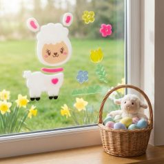   Húsvéti dekoráció - zselés ablakdekor - 19 x 19 cm - többféle