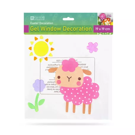 Húsvéti dekoráció - zselés ablakdekor - 19 x 19 cm - többféle
